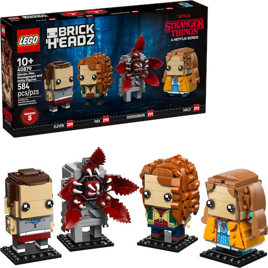 LEGO Brick Headz "Stranger Things" Eleven, Max, Demogorgon & Holly Figures pentru 10+ ani Ani 584buc