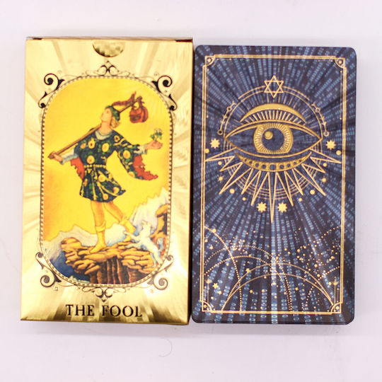 Authentic Tarot Deck Instruction Book Fool Golden Tarot 78 Cards+Book