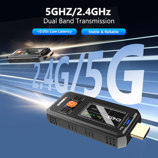 Vrriis HDMI Wireless-Adapter System Für Videoübertragung Wl087 Mini 1080p 2.4/5ghz Bis Zu 350m 5210131159521
