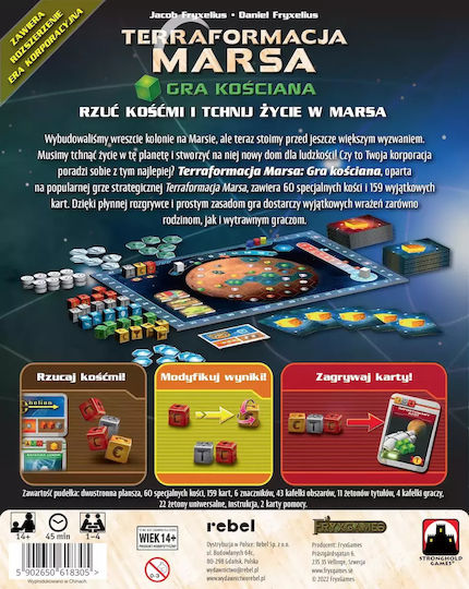 Board Game Terraformation of Mars: The Church Game for 1-4 Players 14+ Years Old (PL) Rebel