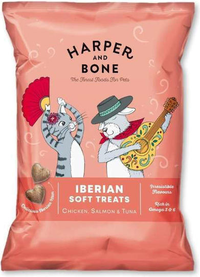 Harper and Bone Λιχουδιά Σκύλου με Κοτόπουλο, Σολομό και Τόνο 90gr