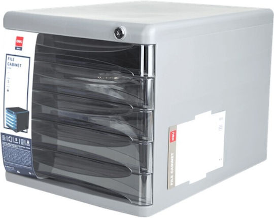 Deli Desktop Drawer with Lock 36x26x27cm Gray