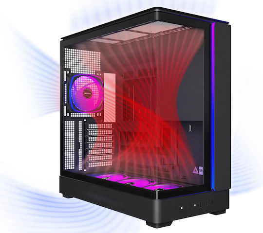 Montech King 45 Pro Gaming Midi Tower Computer Case with Side Window White