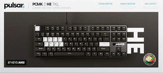 Pulsar PCMK 2 HE Hall Effect Gaming Keyboard Tenkeyless with Magnetic switches and RGB lighting (English US)