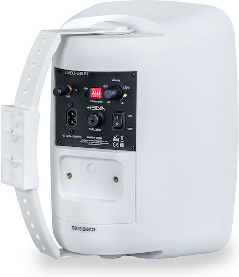 Helvia Liveo 640 Btwt Paar Aktiv Installationslautsprecher 6.5" 2-Wege Bluetooth-Empfänger 25W RMS/8h Weiße