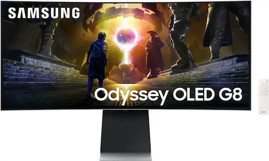 Samsung Odyssey G8 G85SD Ultrawide OLED HDR Curved Gaming Monitor 34" QHD 3440x1440 175Hz with Response Time 0.03ms GTG