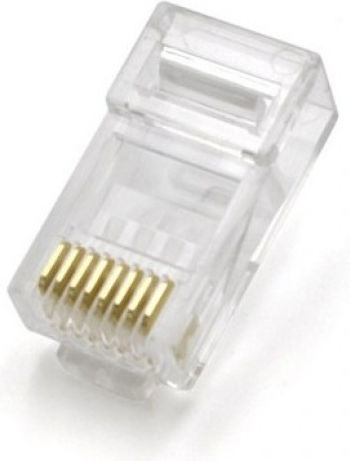 Adeleq Βύσμα RJ-45 male Διάφανο (17-003)