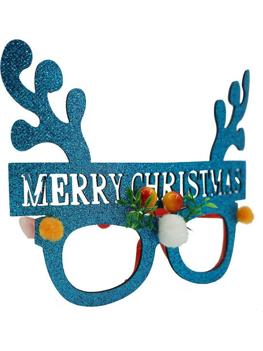 Christmas Party Glasses Blue Made Of Plastic Polyester Flippy