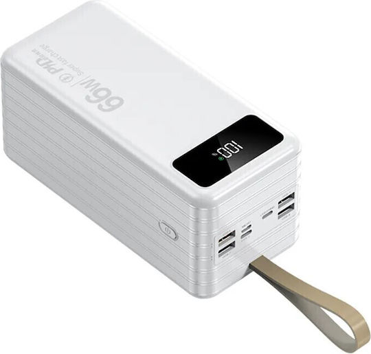 GP860 Power Bank 60000mAh 22.5W cu 4 Porturi USB-A și Port USB-C Alb