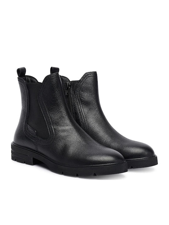 Leather Women's Ankle Boots Black