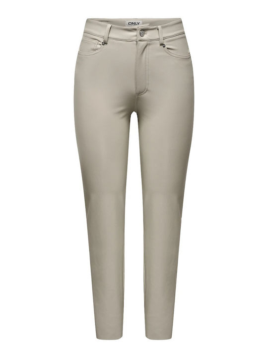 Emily Hw Women's Fabric Trousers Regular Fit Ivory