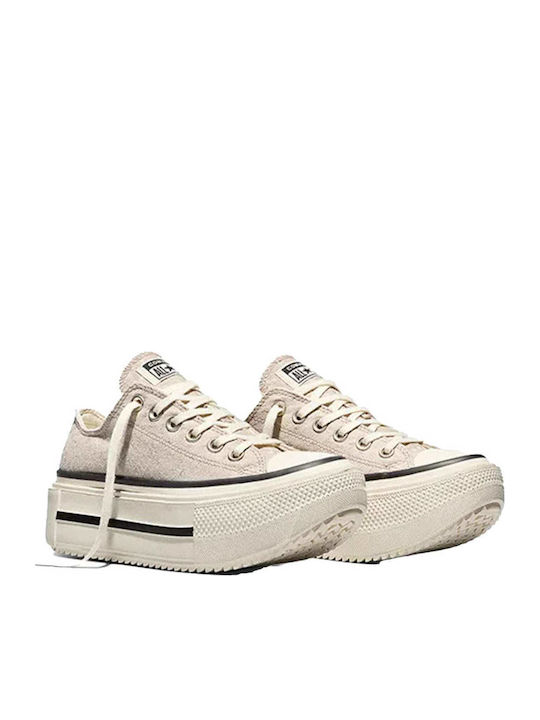 Lift Double Damen Flatforms Sneakers Papyrus / Egret / Schwarz