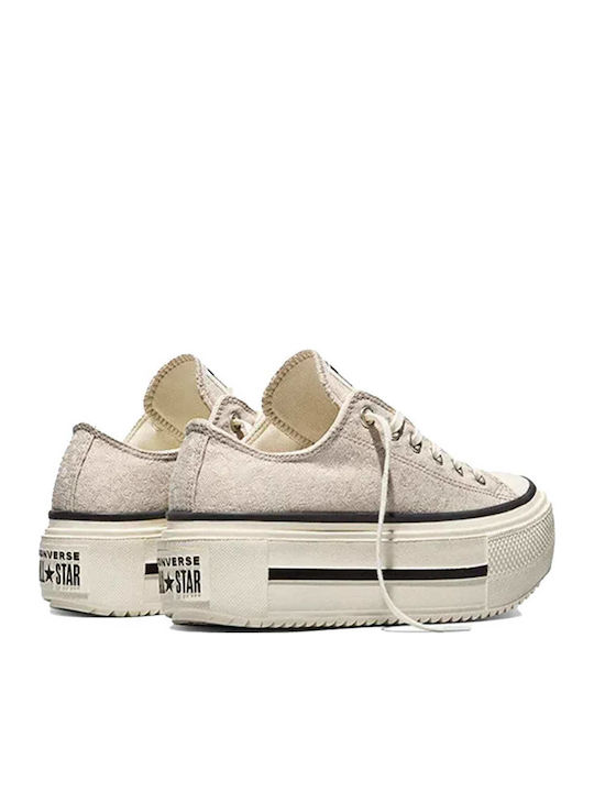 Lift Double Damen Flatforms Sneakers Papyrus / Egret / Schwarz