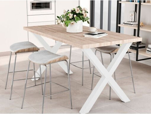 Finetto Metal Furniture Leg with Regulator Suitable for Table / Coffee Table White