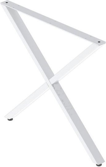 Finetto Metal Furniture Leg with Regulator Suitable for Table / Coffee Table White