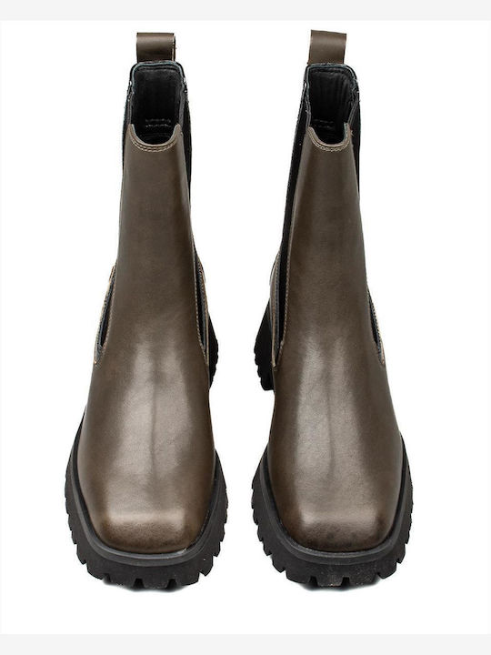 Rise Leather Women's Chelsea Boots Khaki