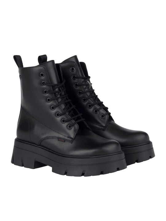 Leather Women's Ankle Boots Black Minimal
