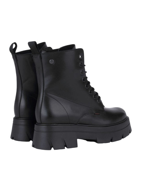 Leather Women's Ankle Boots Black Minimal