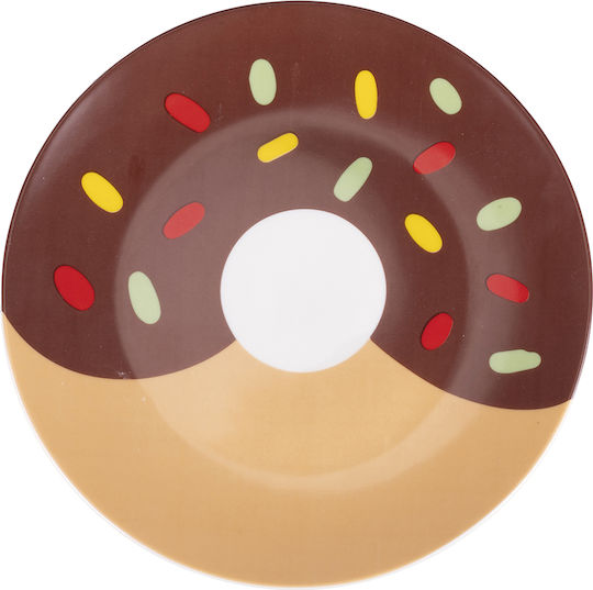Villa D'Este Donuts Farfurie Deșert din Porțelan Multicolor 6buc