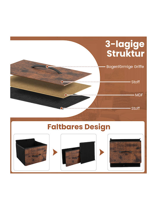 Shelf Wall Rustic Coffee 100x30x80cm