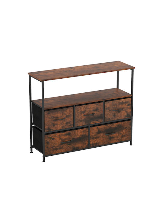 Shelf Wall Rustic Coffee 100x30x80cm