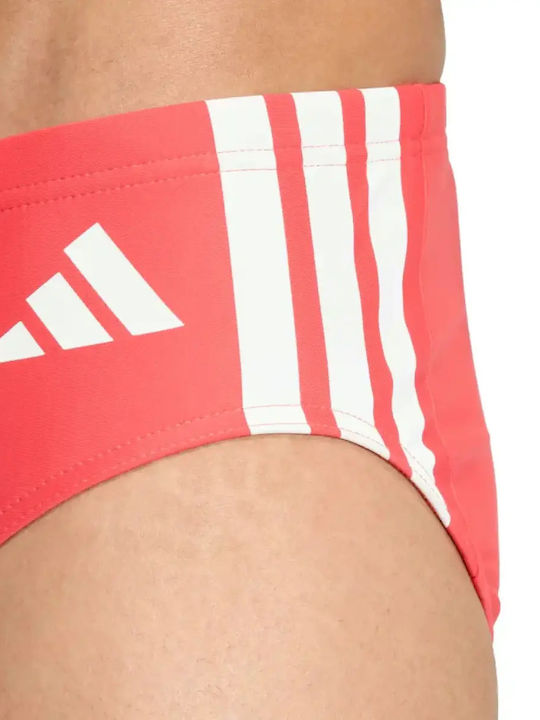 3-stripes Men's Swimwear Slip Red Striped