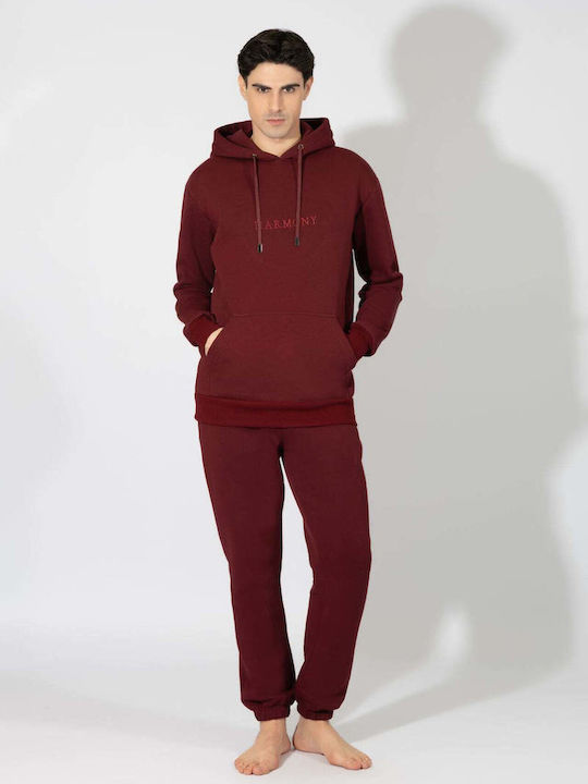 Harmony Χειμερινή Ανδρική Πιτζάμα Bordeaux Harmony Χειμερινή Ανδρική Πιτζάμα Bordeaux
