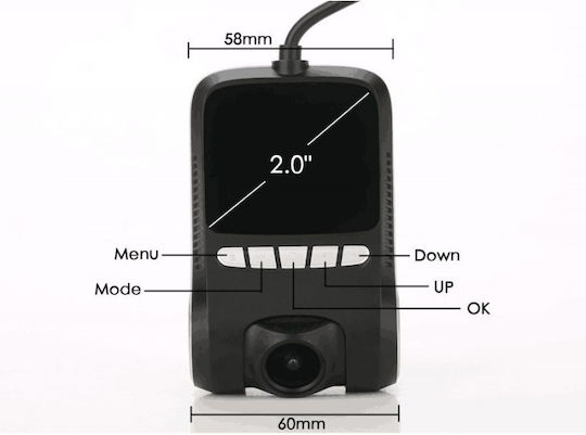Car Video Camera Dvr Kl501 Fullhd Nt96658 Night Vision Wifi App Android Ios 170° Angle