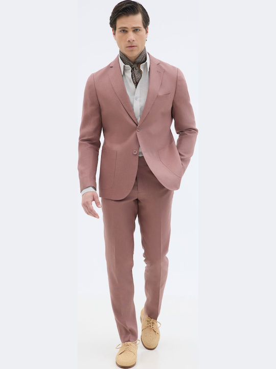 Hose in Schlanker Passform Pink