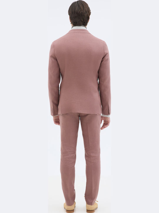 Hose in Schlanker Passform Pink