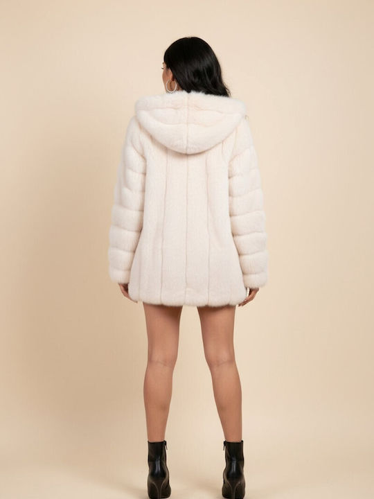 Women's Short Fur White