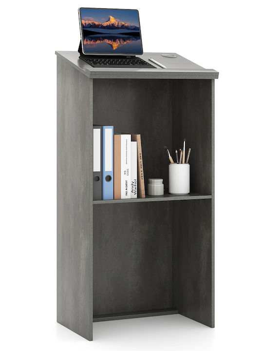 Desk Wooden Γκρίζιο 116.5x40x58cm
