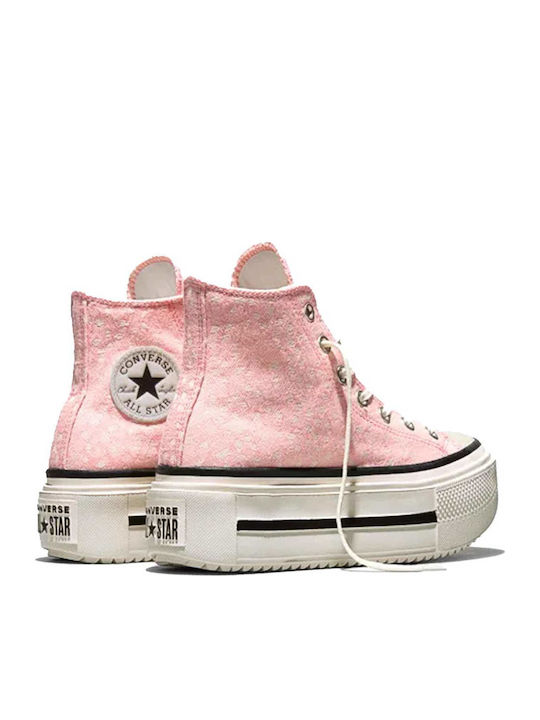 Lift Double Γυναικεία Flatforms Μποτάκια Ροζ