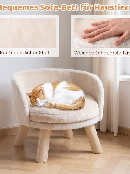 Costway Sofa für Hunde Beige 33x42cm