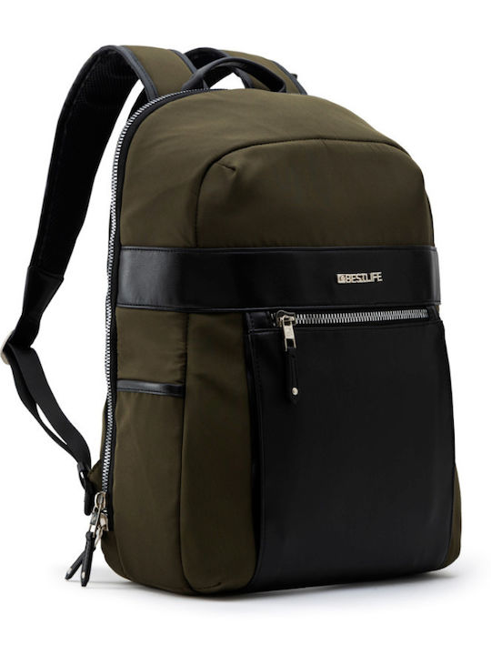 Bestlife Alya Rucksack 43x30x15cm Tablet 14.1 Zoll Laptoptasche Mit USB-Anschluss Braune Schwarze