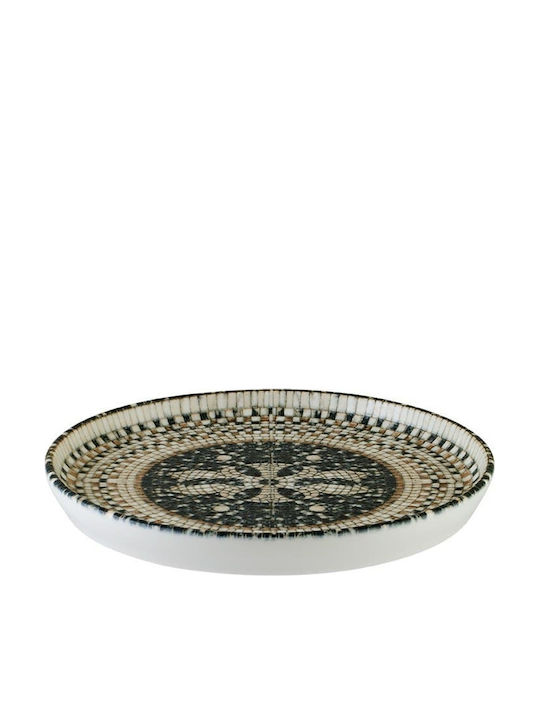 Bonna Mesopotamia Farfurie joasă din Porțelan Negru 19cm