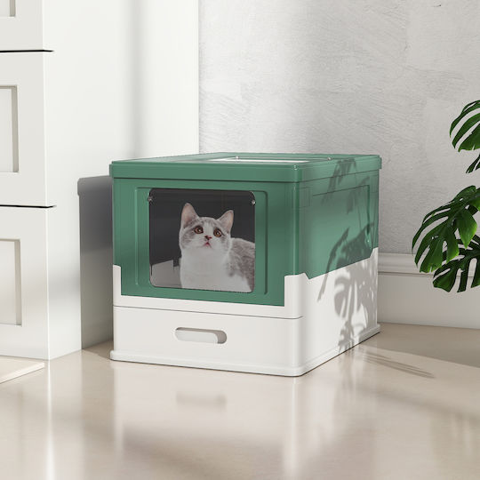Costway Katzentoilette Geschlossen Grün