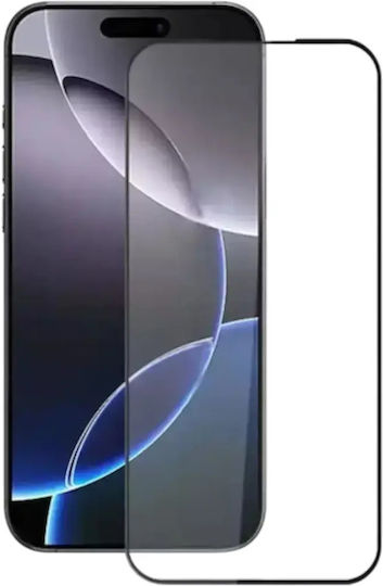 3D Tempered Glass Μαύρο (iPhone 17 / 17 Pro / 16 Pro)
