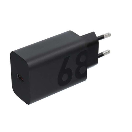 Motorola Φορτιστής Χωρίς Καλώδιο GaN με Θύρα USB-C 68W Μαύρος (TurboPower MC-682N )