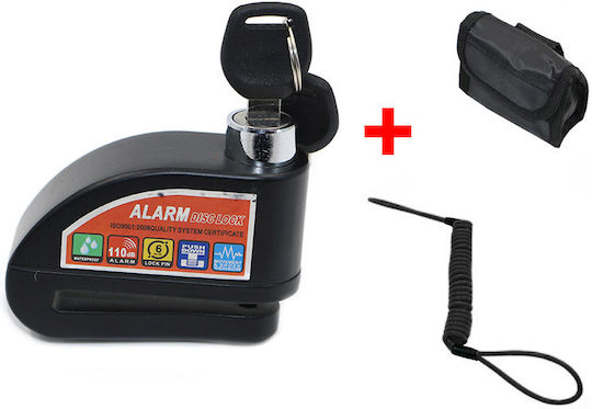 Lampa Motorcycle Disc Brake Lock with Alarm in Black