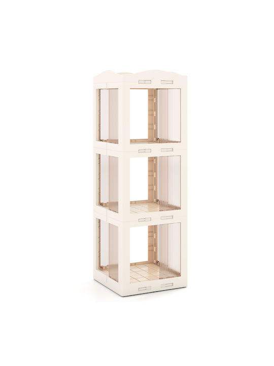 Γωνιακή Βιβλιοθήκη Λευκή 36.5x36x108εκ.