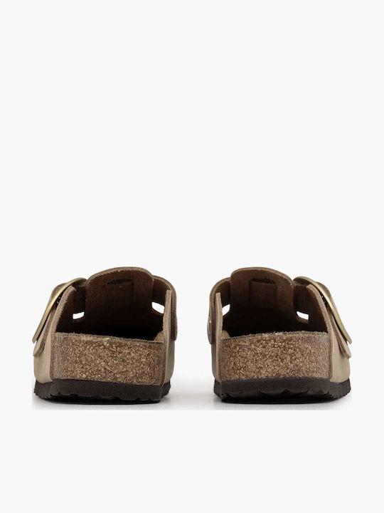Birkenstock Women's Leather Clogs Beige