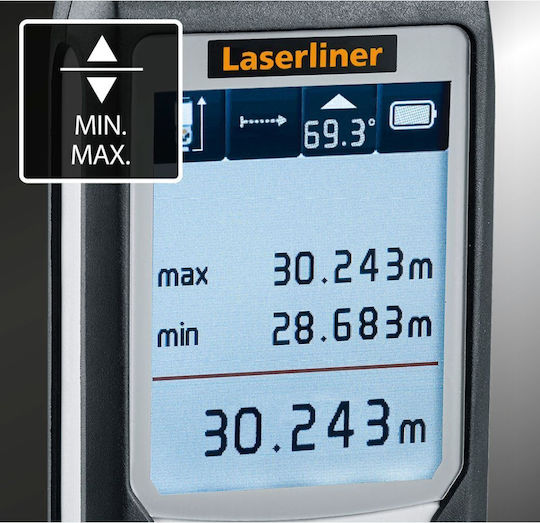 Laserliner Laser Entfernungsmesser 080.825A mit einer Messreichweite von bis zu 50m