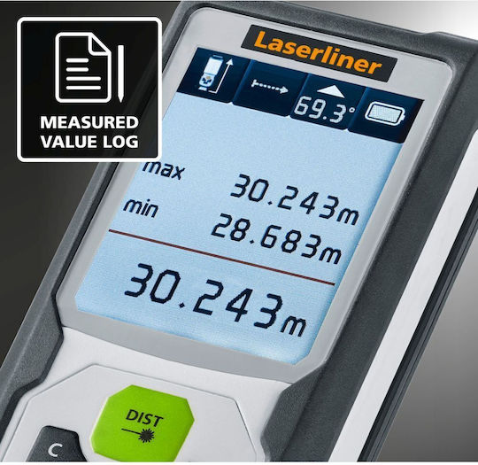 Laserliner Laser Entfernungsmesser 080.825A mit einer Messreichweite von bis zu 50m