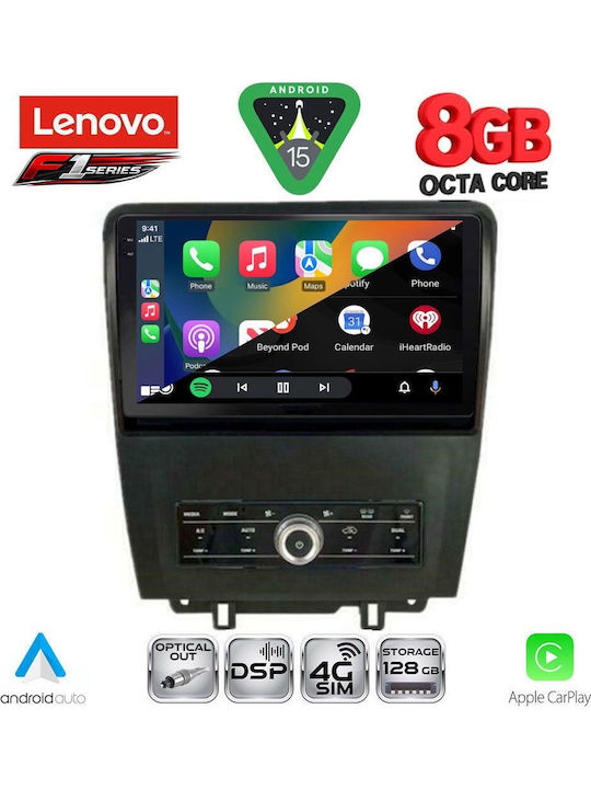 Lenovo Car Audio System for Ford Mustang 2010-2015 (Bluetooth/USB/WiFi/GPS/Apple-Carplay/Android-Auto) with Touch Screen 9"