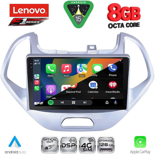 Lenovo Ηχοσύστημα Αυτοκινήτου για Ford Ka 2017 (Bluetooth/USB/WiFi/GPS/Apple-Carplay/Android-Auto) με Οθόνη Αφής 9"