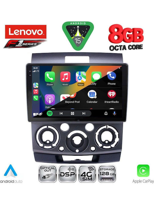 Lenovo Car Audio System for Ford Ranger Mazda BT-50 2006-2011 (Bluetooth/USB/WiFi/GPS/Apple-Carplay/Android-Auto) with Touch Screen 9"