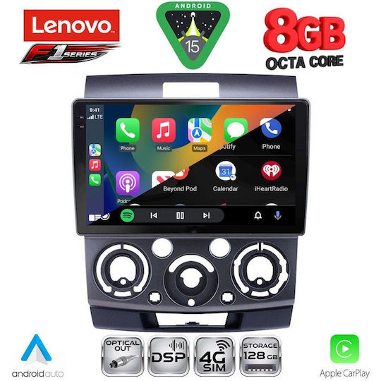Lenovo Ηχοσύστημα Αυτοκινήτου για Ford Ranger Mazda BT-50 2006-2011 (Bluetooth/USB/WiFi/GPS/Apple-Carplay/Android-Auto) με Οθόνη Αφής 9"