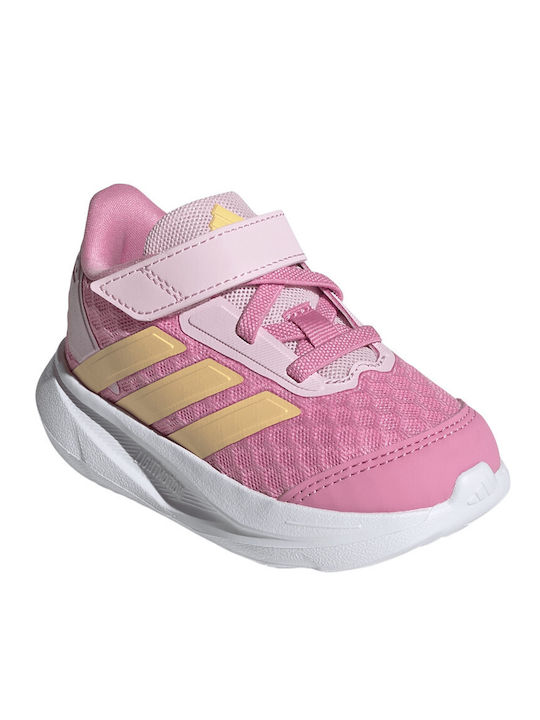 Duramo Sl2 Kids Sports Shoes Running with Hoop & Loop Closure Pink
