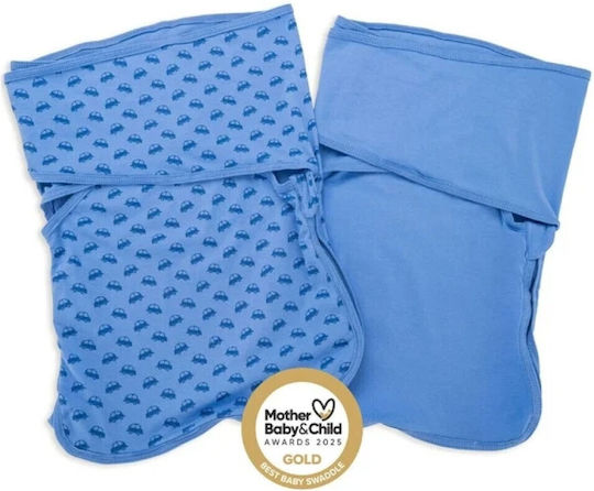 Babybliss Спален Чувал Носещо Се Одеяло За Повиване Blisssnug Сини Коли Blue Комплект 2 Бр Babybliss Спален Чувал Носещо Се Одеяло За Повиване Blisssnug Сини Коли Blue Комплект 2 Бр